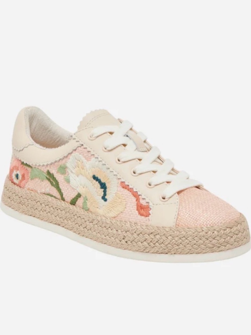 Dolce Vita Azalia sneakers in Pink Floral Raffia size 6.5 New in box